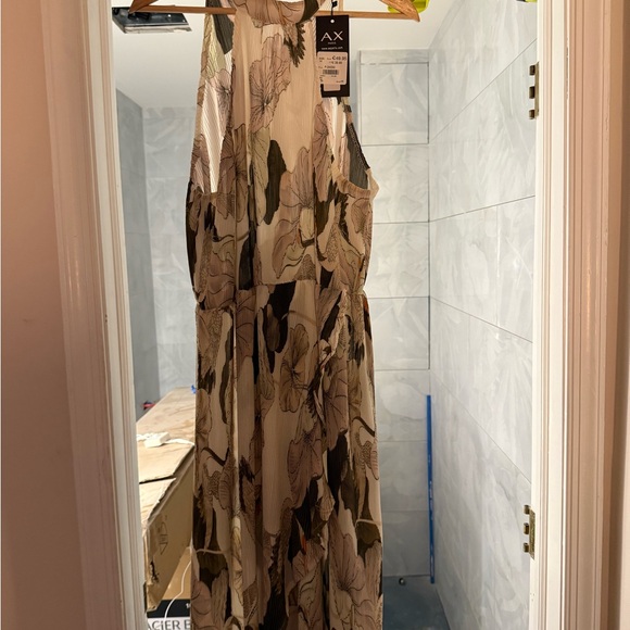 AX Paris Dresses & Skirts - AX Paris Backless Dress - Green and Cream